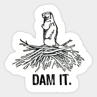 DAM IT Sticker